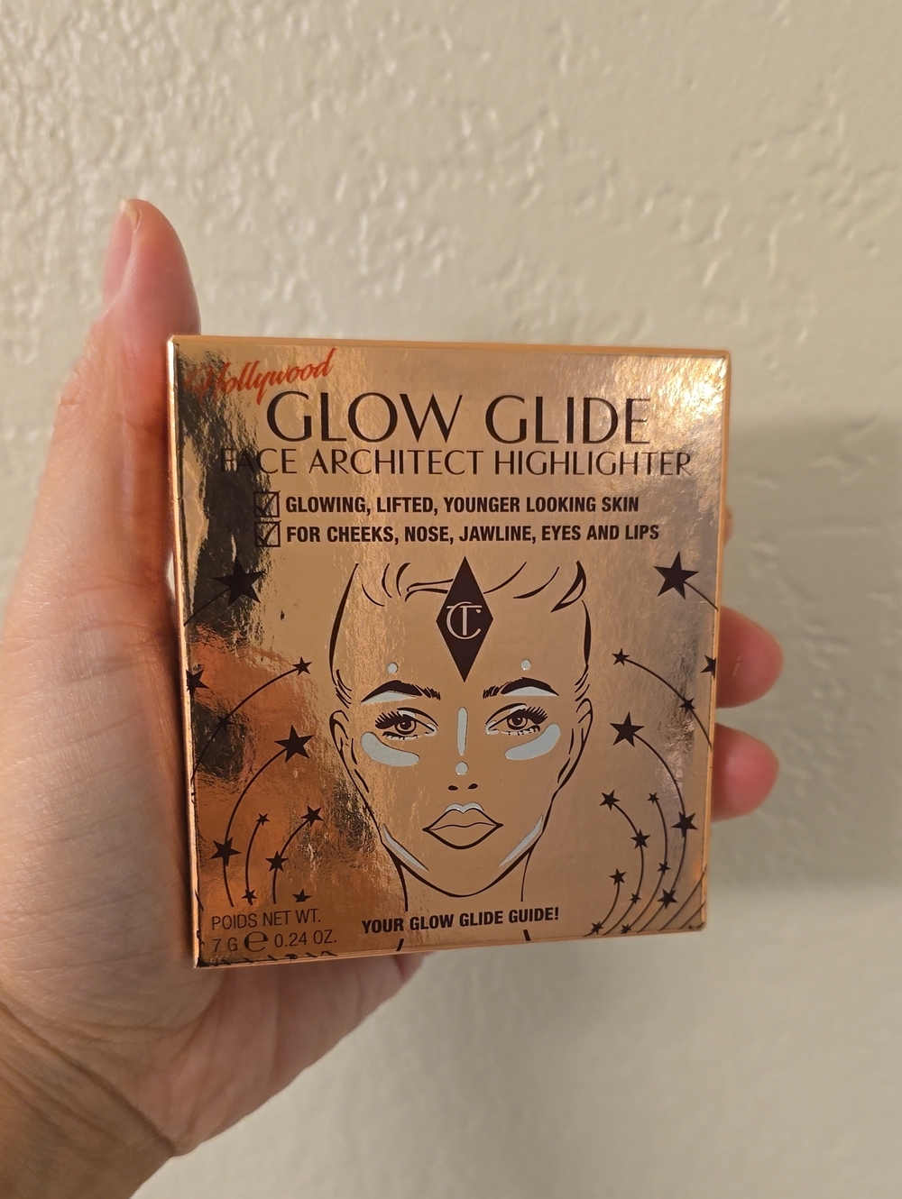 Charlotte Tilbury Glow Glide Face Architect Highlighter - Rose Gold Shimmer